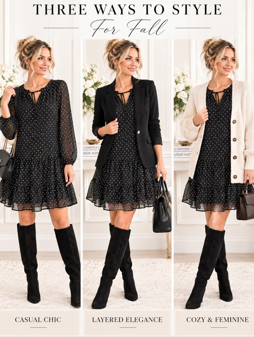 LOFT Black Swiss Dot Tiered Dress | Sheer Sleeve | Romantic Mini | Size Small - Picture 2 of 9